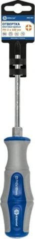 Отвертка крестовая Кобальт 646-591 ударная ultra grip ph-2x100 мм s2, двухкомпонентна