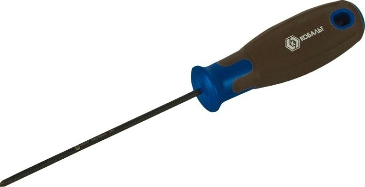 Отвертка крестовая Кобальт 912-076 polywood ph-0х100 мм cr-v, древесно-полимерная рук