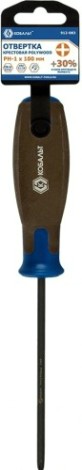 Отвертка крестовая Кобальт 912-083 polywood ph-1х100 мм cr-v, древесно-полимерная рук