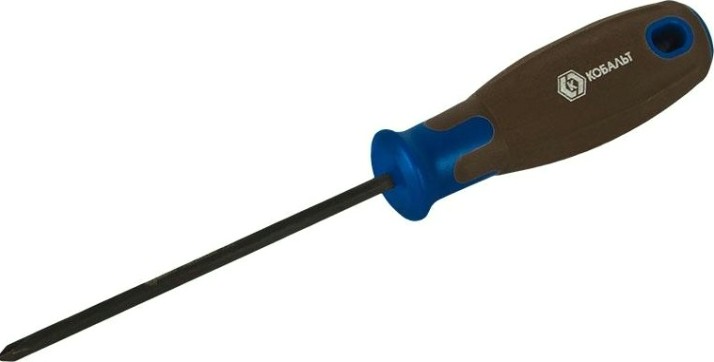 Отвертка крестовая Кобальт 912-083 polywood ph-1х100 мм cr-v, древесно-полимерная рук