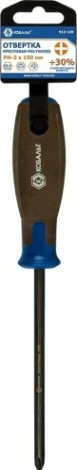 Отвертка крестовая Кобальт 912-120 polywood ph-3х150 мм cr-v, древесно-полимерная рук