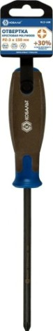 Отвертка крестовая Кобальт 912-168 polywood pz-3х150 мм cr-v, древесно-полимерная рук