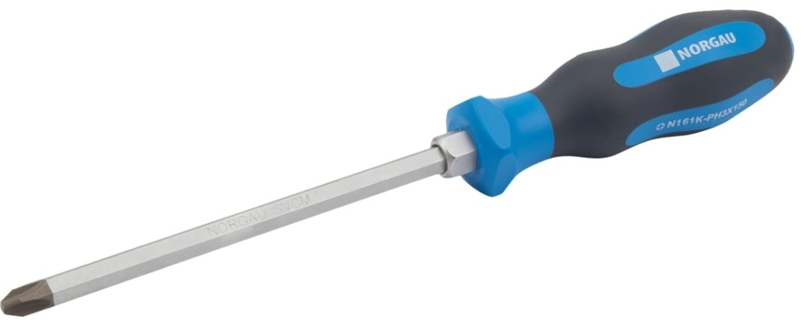 Отвертка крестовая Norgau PH3x150 phillips с ударным наконечником [062105230]