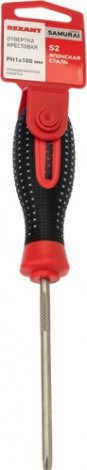 Отвертка крестовая REXANT PH 1х100 мм S2 трехкомпонентная рукоятка [12-4727-1]