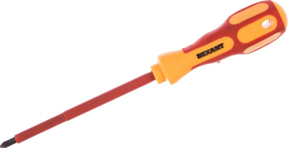 Отвертка крестовая REXANT PH0х100 мм диэлектрическая до 1000В [12-4716]