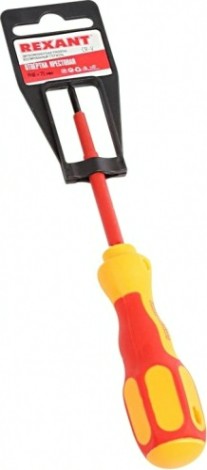 Отвертка крестовая REXANT PH0х75 мм диэлектрическая до 1000В [12-4715]