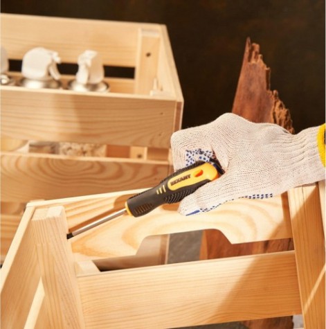 Отвертка крестовая REXANT PZ 1х75 мм Cr-V двухкомпонентная рукоятка [12-6414]