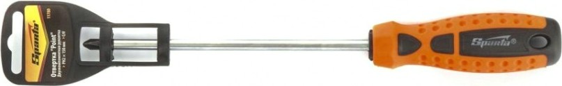 Отвертка крестовая Sparta "point", ph2х100 мм, crv, 2-х компонентная рукоятк [11778]