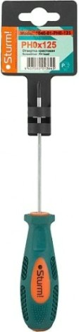 Отвертка крестовая Sturm 1040-01-PH0-125 ph0x125мм, магнит. наконечник Отвертка крестовая Sturm 1040-01-PH0-125 ph0x125мм, магнит. наконечник