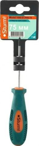 Отвертка крестовая Sturm 1040-01-PH0-75 ph0x75мм, магнит. наконечник Отвертка крестовая Sturm 1040-01-PH0-75 ph0x75мм, магнит. наконечник