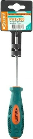 Отвертка крестовая Sturm 1040-01-PH1-100 ph1x100мм, магнит. наконечник