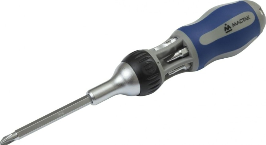 Отвертка МАСТАК 049-7LB со сменными вставками (битами), 7 в 1