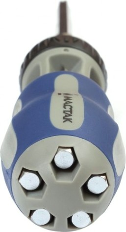 Отвертка МАСТАК 049-7LB со сменными вставками (битами), 7 в 1