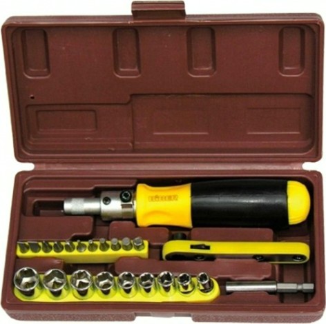 Отвертка с битами Biber 85555 реверсивная, 23 пред. [тов-079425]