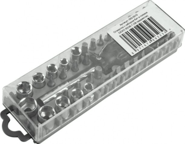 Отвертка с битами DEKO BS38-1 набором бит и головок (38 предметов) [065-0510]