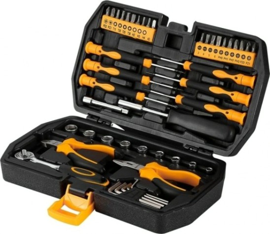 Отвертка с битами DEKO TZ45 набором бит и головок (45 предметов) в кейсе [065-0313]