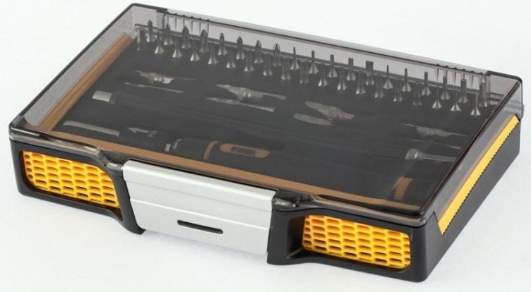 Отвертка с битами Denzel 7711599 и торцевых головок для точных работ, гибкий привод