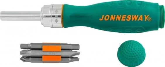 Отвертка с битами JONNESWAY DR0107S Рукоятка трещоточная в 7 предметов [048818]
