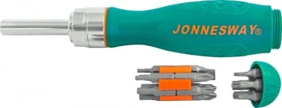 Отвертка с битами JONNESWAY DR0119S Рукоятка трещоточная в 19 предметов [048819]