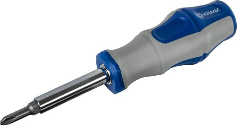 Отвертка с битами Кобальт 646-645 рукоятка ultra grip с набором двусторонних cr-v (3