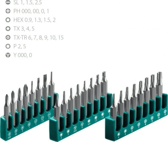 Отвертка с битами KRAFTOOL Precision-28 для точных работ 28 предм. [25677]