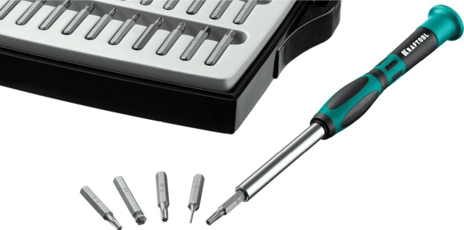 Отвертка с битами KRAFTOOL Precision-51 для точных работ 51 предм. [25691]