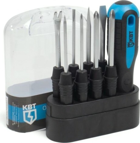 Отвертка с битами КВТ "МАСТЕР" 9 предметов НО-9 [78708]