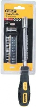 Отвертка с битами STANLEY "10 Way Flexible" в комплекте 10 бит 0-62-508 [0-62-508]