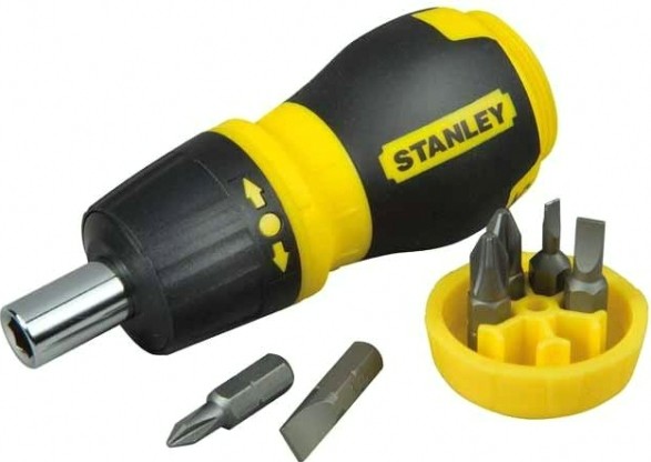 Отвертка с битами STANLEY "Multibit Ratchet Stubby" в комплекте 6 бит 0-66-358 [0-66-358]