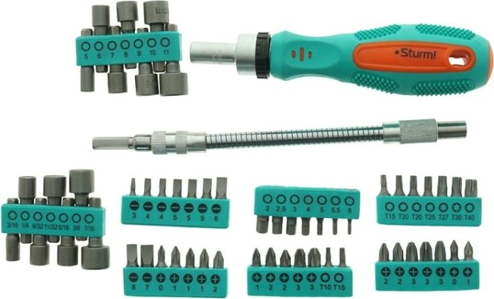 Отвертка с битами Sturm 1040-08-SS58 58 предметов