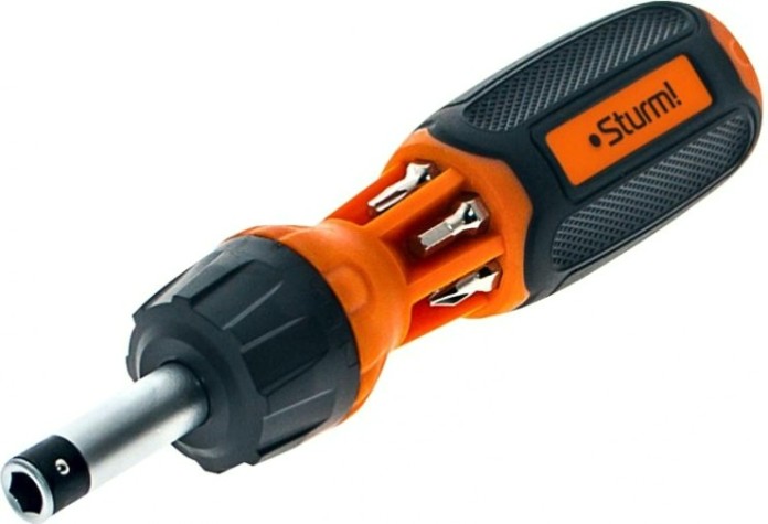 Отвертка с битами Sturm 1040-08-SS9 в комплекте 6 бит двухсторонних