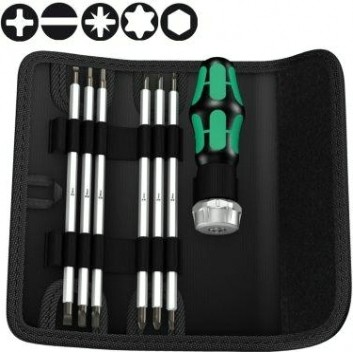 Отвертка с битами WERA Kraftform Kompakt Vario 7 предметов WE-073665 [WE-073665]