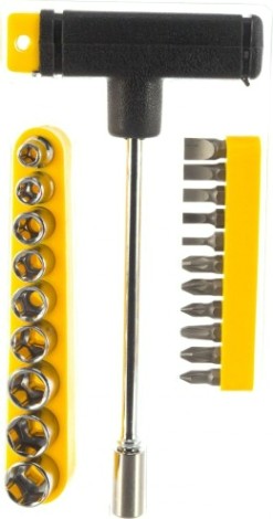 Отвертка с T-образной ручкой STAYER T-Max-20 с насадками, 20 предметов [2540-H20]