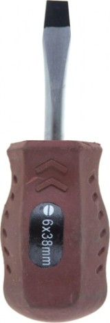 Отвертка шлицевая Biber Мастер 85508 CrV сталь sl 6х38мм (бочка) [тов-079384]