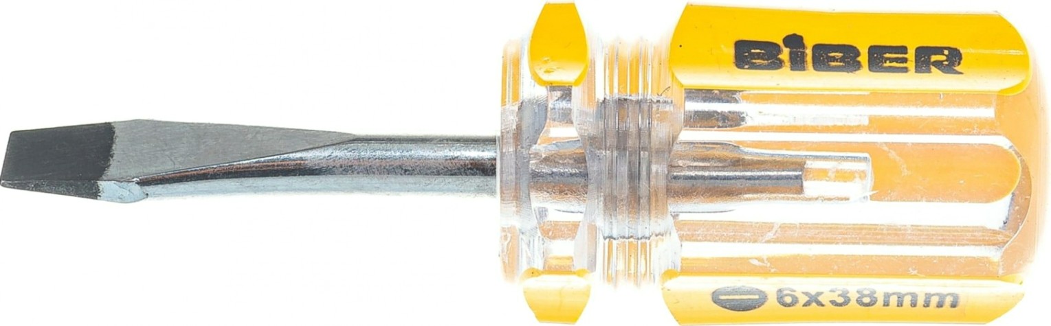 Отвертка шлицевая Biber Стандарт 85579 SL 6х38мм (бочка) [тов-079489]