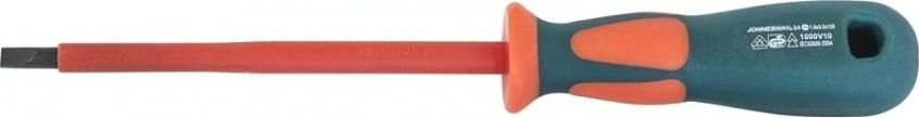 Отвертка шлицевая диэлектрическая JONNESWAY DV13S5125 SL5,5х125 мм [047472]