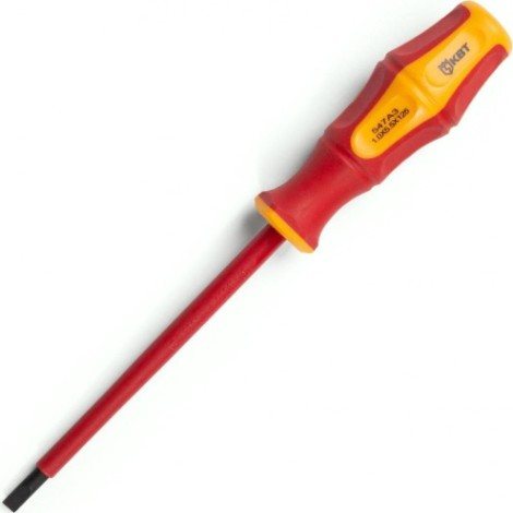 Отвертка шлицевая диэлектрическая КВТ ПРОФИ 1000 V, 5,5 x 125 мм 78610 [78610]