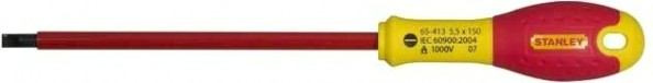 Отвертка шлицевая диэлектрическая STANLEY VDE FATMAX 0-65-413 5.5 х 150 мм [0-65-413]