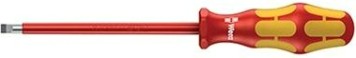Отвертка шлицевая диэлектрическая WERA Kraftform Plus 100 VDE 1000 V 160i 1.6 x 8.0 x 200 мм WE-006135 [WE-006135]