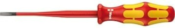 Отвертка шлицевая диэлектрическая WERA Kraftform Plus 100 VDE 160iS 1.0 x 5.5 x 125 мм WE-006442 [WE-006442]