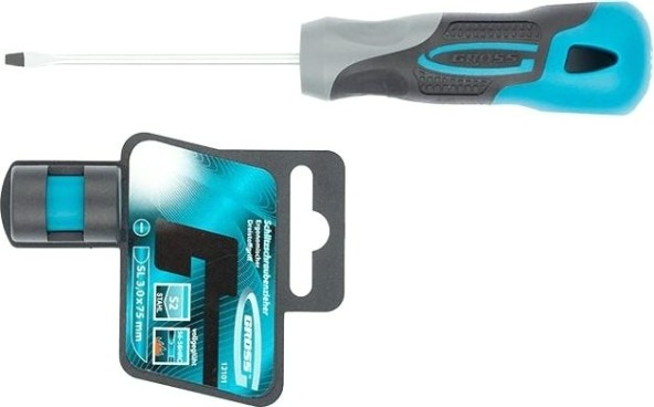 Отвертка шлицевая GROSS 3.0 х 75 мм 12101 [12101]