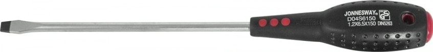 Отвертка шлицевая JONNESWAY D04S6100 FULL STAR, SL6.5х100 мм [047075]