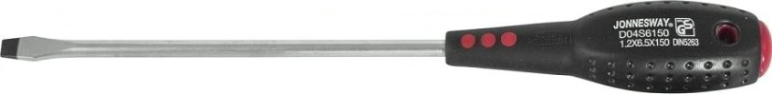 Отвертка шлицевая JONNESWAY D04S6150 FULL STAR, SL6.5х150 мм [047076]
