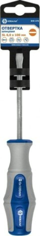 Отвертка шлицевая Кобальт 646-270 ultra grip sl 6,0х100 мм cr-v, двухкомпонентная ру