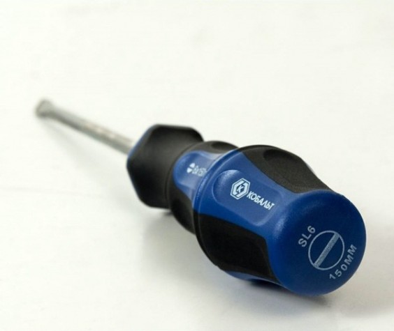 Отвертка шлицевая Кобальт 646-287 ultra grip sl 6,0х150 мм, двухкомпонентная рукоятк