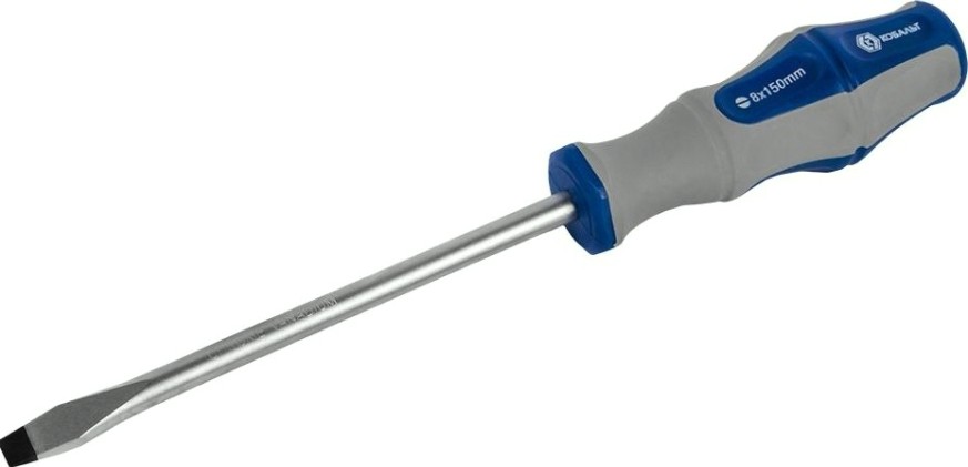 Отвертка шлицевая Кобальт 646-294 ultra grip sl 8,0х150 мм cr-v, двухкомпонентная ру