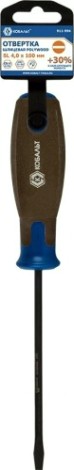 Отвертка шлицевая Кобальт 911-994 polywood sl 4,0х100 мм cr-v, древесно-полимерная р