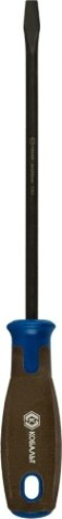Отвертка шлицевая Кобальт 912-052 polywood sl 8,0х200 мм cr-v, древесно-полимерная р