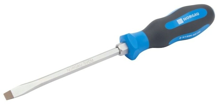 Отвертка шлицевая Norgau 8x150 с ударным наконечником n155k [062012280]