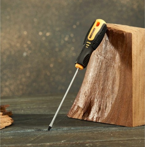 Отвертка шлицевая REXANT SL 3х100 мм Cr-V двухкомпонентная рукоятка [12-6421]